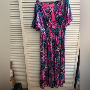 Lilly Pulitzer Blue Rhapsody Orchid - Holloway Elbow Sleeve - NWT